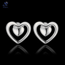 couples jewelry heart love design studs earring kids jacklets cz Pure Gold