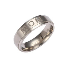 New Titanium Steel lettering MOM Design Rings Fashion Mother's Day Gift Fin