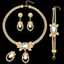 2017 Russian Fasgion Jewellery Set Women Large Pendant Necklace Bracelet Ea