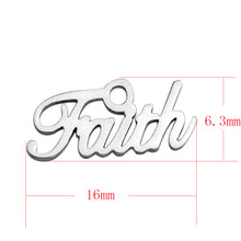 Fnixtar Stainless Steel Letter Charms LOVE Best Mom Faith Metal Charms For