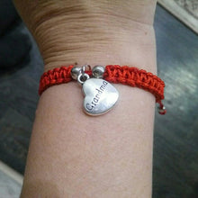 Free size red lucky jewelry silver charm grandma mom bracelet handmade jewe