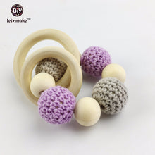 Let's Make Wooden Teething Bracelets Set(4pc)Montessori Toddler Toys Mom Nu