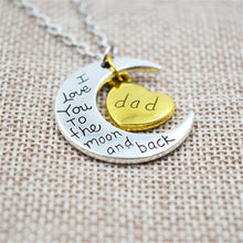 2017 New I Love You To The Moon And Back Necklace Vintage Family Necklaces