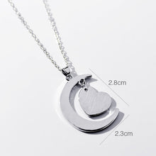 New Romantic Heart Necklace Goddaughter I Love You More Letter Pendant Moon