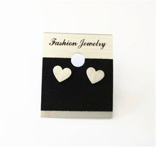 Earings Fashion Jewelry Gold Color Charm Women Tiny Heart Brincos Stainless