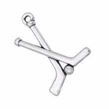 Skyrim 10pcs Hockey mom I love hockey & stick series sports charms-in Charm