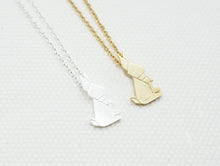 2017 Easter Jewelry Good Luck Origami Rabbit Choker Necklace Stainless Stee