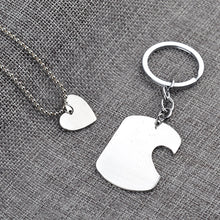 Kittenup Heart Pendant Necklace KeyChain Sets Fashion Family Jewelry Key Ch