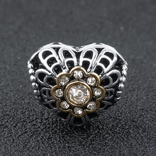 Full Crystal Heart Beads fit Pandora Original Snake Chain Bracelets BEST MO
