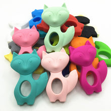 NEW 5pcs/lot Silicone Teething Fox Pendant Jewelry Pendant   Organic BPA Fr