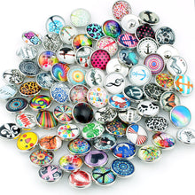 10pcs/lot 18mm Snap Buttons Love BMX Mom Bicycle Print Glass Cabochon Fit D
