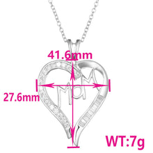HeeZen Plated Silver Cute Romantic Heart Shaped Necklaces & Pendants Long C