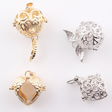 Angel Wing Cage Locket Pendant Pregnancy Chime Necklace Pendant Hollow out