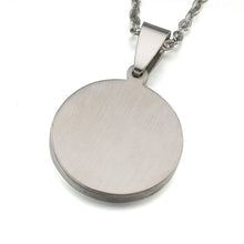Two Tone Stainless Steel Family Boy and Girl Dad Mom Kid Inlaid Shell Round