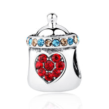 NEW Authentic 925 Sterling Silver Bead Love Heart Mom Home Family Forever C