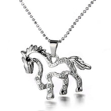Fashion jewelry Silver plated Running Horse Necklace Pendant Necklace for w