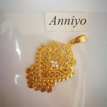 Anniyo Heart Africa Pendant Necklaces for Women,Dubai Necklace Girls,Arab J