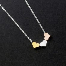 GORGEOUS TALE Wholesale Price Fashion Triple Heart Necklace Pendants Gift f