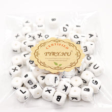 200pc Alphabet Silicone Teething Beads with Letters Mom & Kids DIY Stylish