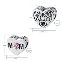 GAGAFEEL Mother's Gifts Heart Beads Fit Original Pandora Bracelets Bangles