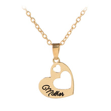 Mother Daughter Necklaces beautiful font necklace mom hollow heart to heart