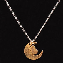 Fashion Necklace,Moon Heart Mom uncle aunt brother dad daughter grandpa sis