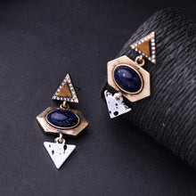 Summer Hanging Party Earrings 2016 New Fashion Blue Jewelry Antique Gold Co