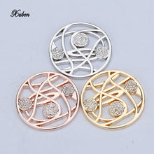 2017 Design my coin 33mm disc silver color alloy Crystal pendant Suitable f