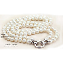 Multilayer freshwater pearl necklace set women,real wedding natural pearl n