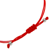 2016 New Fashion Simple Design Handmade Red Rope Braided Silver Love Heart