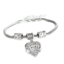 Engraved MOM GRANDMA Etc Family Gifts Love Heart Rhinestone Crystal Charm P