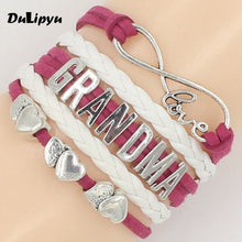 Drop Shipping Infinity Love Customised Text Bracelets Bangles Heart Charm H