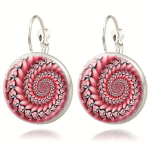 Silver Classic Lotus Mandala Jewelry Earring Nail Henna Om Symbol Zen Buddh