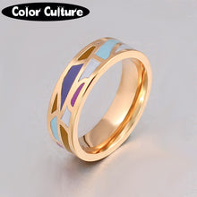 2017 New Ceramic Rings and Colorful Design Style Stainless Steel Gold color