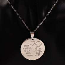 2017 Family Boy Necklace Choker For Women Mom Dad Collar Stainless Steel Ch