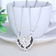 XIAOJINGLING (6 Color) Red/Silver/Purple Rhinestone Crystal Heart Broken Pe