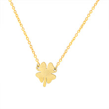Four Leaf Clover Necklace Women Boho Jewelry Stainless Steel Irish Faith Sp