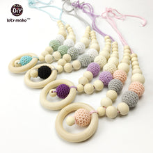 Let's Make wooden rings and wooden teething beads Crochet beads diy mom nec
