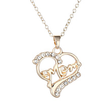 LASPERAL Women Necklace Rose Gold Hollow Heart Letter Mom Daughter Engraved