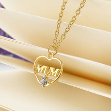 MFNFYH Romantic Love Heart Pendant Necklace for Mom Birthday Gift 2017 Fash