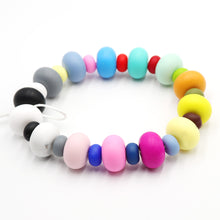 100pc Abacus Beads Silicone Beads DIY Teething Necklace Safe Rubber Teether
