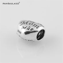 Pandulaso Mom Vintage Heart Silver Beads For Jewelry Making Fit Charms Silv