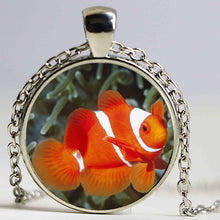 Penguin family necklace polar animal pendant glass dome jewelry glass caboc