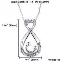 New Korean Mother's Day Pendant Necklace Love Heart Choker Women Silver Pla