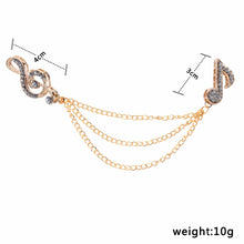 ElegantRose 2017 Fashion Gold/Silver Color Rhinestones Alloy Note Pin Brooc