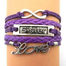 2016 Handmade Antique Silver Infinity Love Mom Grandma Sister Letters Heart
