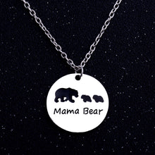 Cute MAMA Bear Family Love Mother's Children Gifts Pendant Necklace Chain C