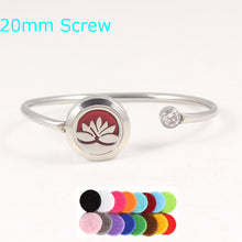 20mm Love Mom 316L Stainless Steel Aromatherapy locket Bracelet Bangle oil