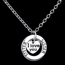 Love You Mom NaNa Sister Daughter Heart Pendant Necklace Best Friend Family