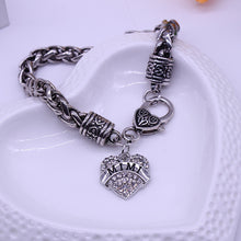 2017 New Fashion Jewelry Charm Rhinestone Heart Bracelet Letter MOM SISTER